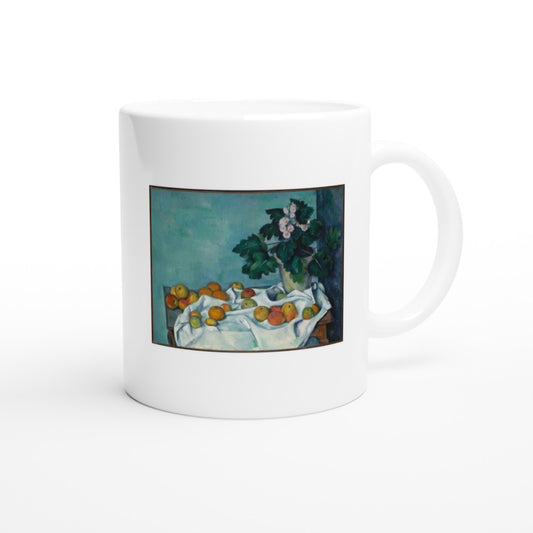 MUGG-018 — Paul Cézanne, Still Life with Apples and a Pot of Primroses (ca. 1890)