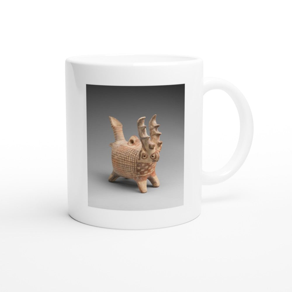 MUGG-044 — , Terracotta zoomorphic askos (vessel) with antlers (ca. 1725–1600 BCE)