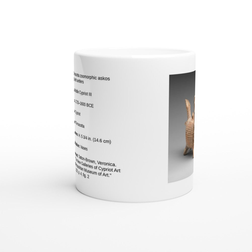 MUGG-044 — , Terracotta zoomorphic askos (vessel) with antlers (ca. 1725–1600 BCE)