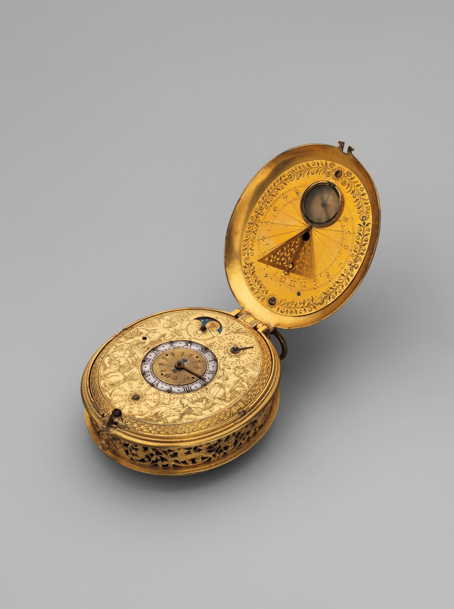 MUGG-093 — Jan Jansen Bockeltz, Clock watch with astronomical dial and sundial (ca. 1605–10)
