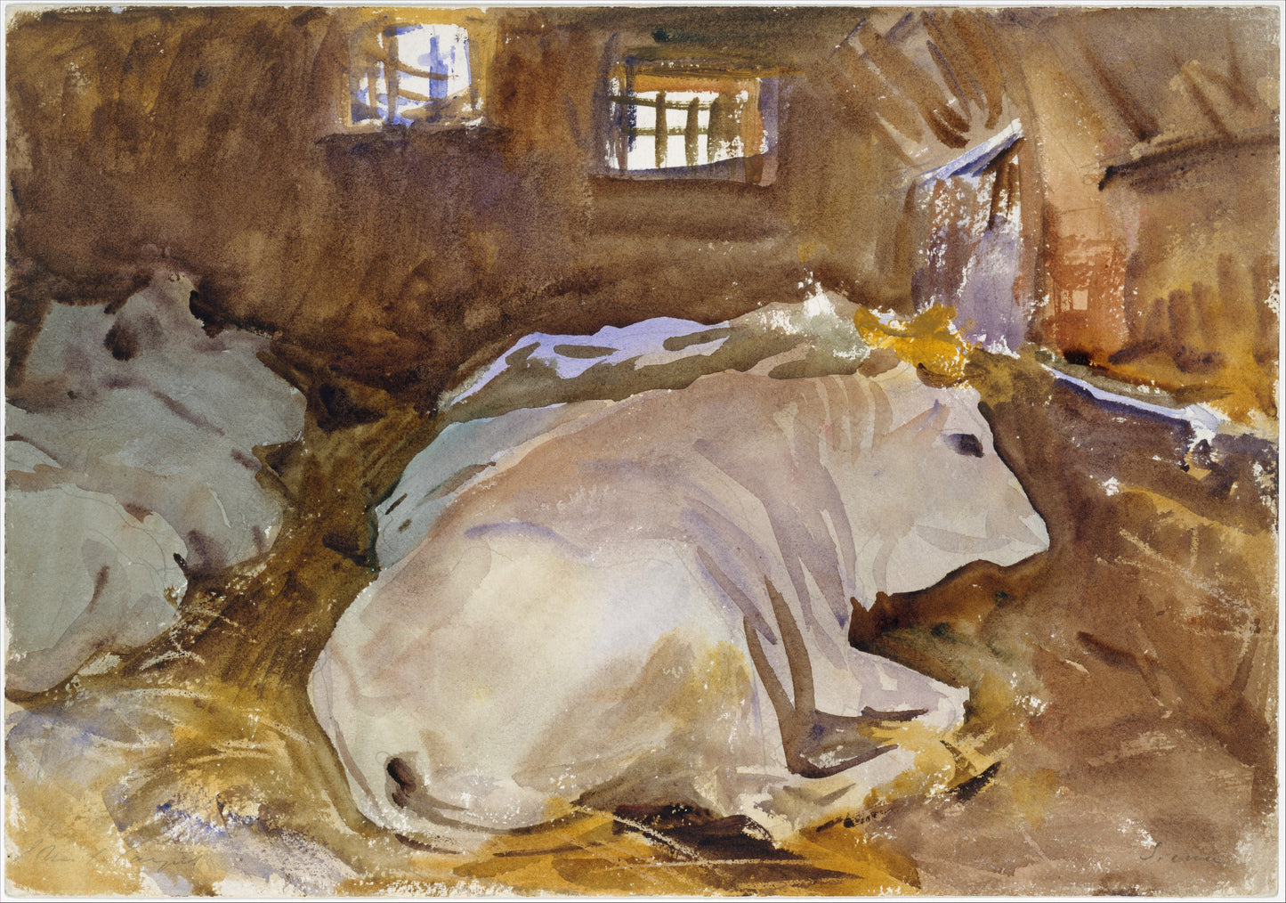 MUGG-085 — John Singer Sargent, Oxen (ca. 1910)